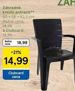 Kreslo Antracit