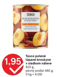 polené lúpané broskyne v sladkom náleve