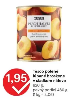 polené lúpané broskyne v sladkom náleve