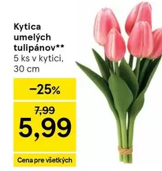 umelých tulipánov