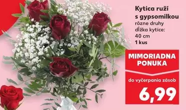 Kytica ruží s gypsomilkou