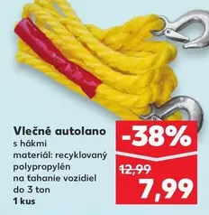 Vlečné autolano s hákmi