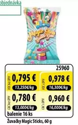 Žuvačky Magic Sticks