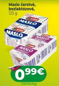 Maslo čerstvé, bezlaktózové