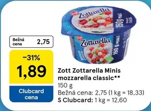 Zottarella Minis mozzarella classic**