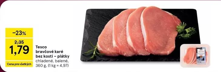 bravčové karé bez kosti-plátky