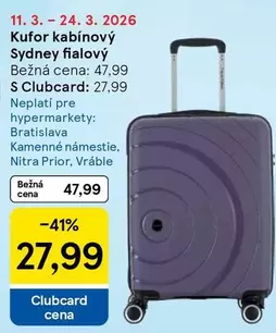 Kufor kabínový Sydney fialový