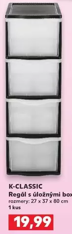 Regál s úložnými box