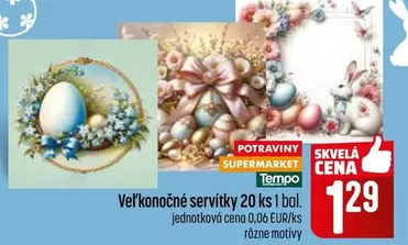 Veľkonočné servítky 20 ks 1 bal.