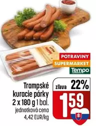 Trampské kuracie párky
