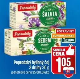 Popradský bylinný čaj 2 druhy
