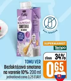 Bezlaktozova smotana na varenie