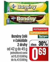 Banány želé v čokoláde