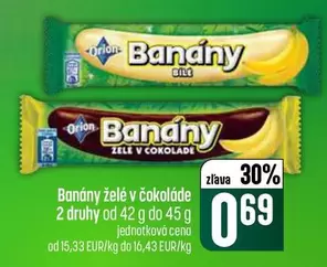 Banány želé v čokoláde