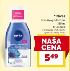 Nivea - dvojfázový odličovač