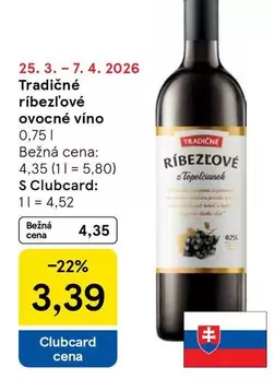 Tradičné ríbezľové ovocné víno