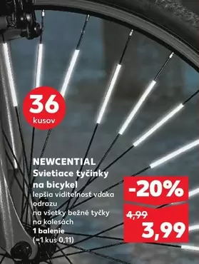 Svietiace tyčky na bicykel