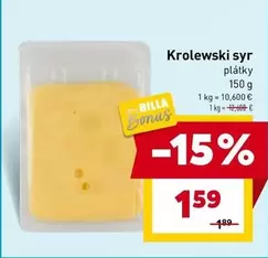 Krolewski syr plátky