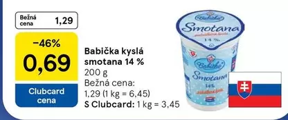 Babička kyslá smotana