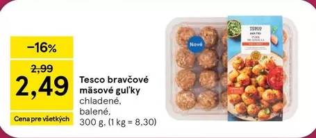 Tesco bravčové mäsové guľky
