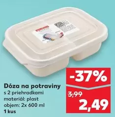 Dóza na potraviny s 2 priehradkami