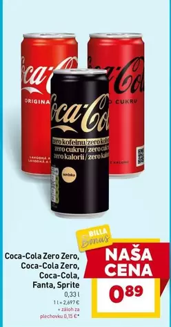 Coca Cola - Coca-Cola Zero, Coca-Cola, Fanta, Sprite