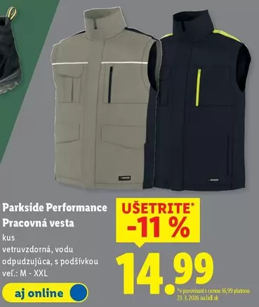 Parkside Performance Pracovná vesta