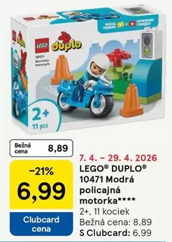 Lego - Duplo 10471 Modrá policajná motorka