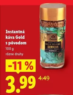 Instantná káva Gold