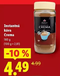 Instantná káva Crema
