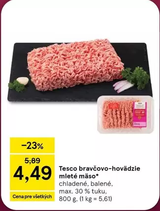 bravčovo-hovädzie mleté mäso