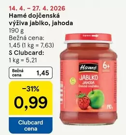 Hamé dojčenská výživa jablko, jahoda