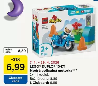 Lego - LEGO® DUPLO® 10471 Modrá policajná motorka