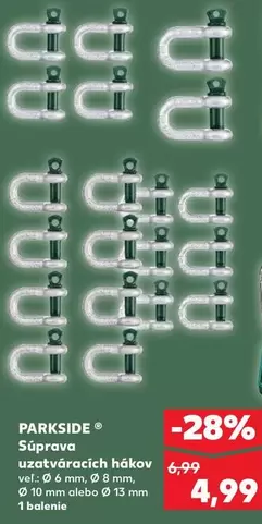 Súprava uzatváracích hákov