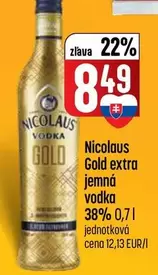 Gold extra jemná vodka
