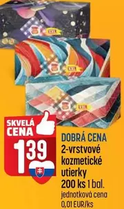 2-vrstvové kozmetické utierky