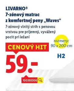 7-zónový matrac z komfortnej peny "Waves"