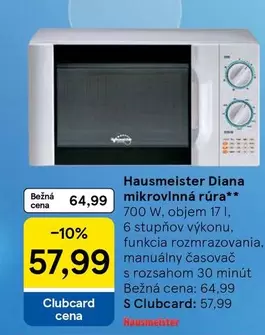 Diana - mikrovlnná rúra