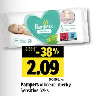 vlhčené utierky Sensitive 52ks