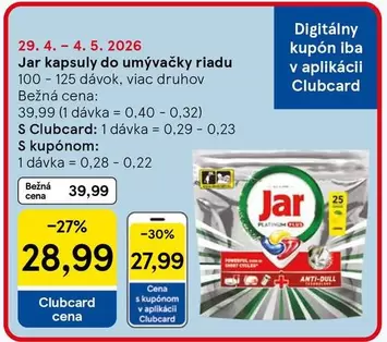 Jar kapsuly do umývačky riadu