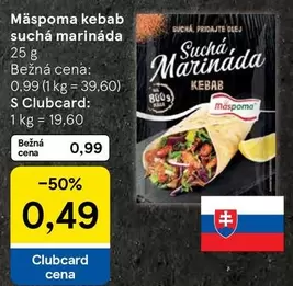 Mäspoma kebab suchá marináda