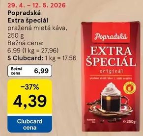 Extra speciál pražená mletá káva