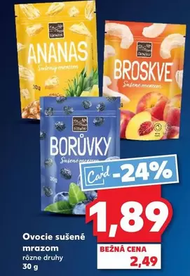 Ovocie sušené mrazom rôzne druhy