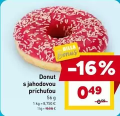 Donut s jahodovou príchuťou