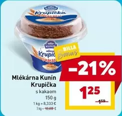 Mlékkárna Kunín Krupíčka s kakaom