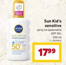 Nivea - Sun Kid's sensitive sprej na opalovanie