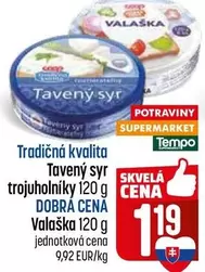 Tavený syr trojuholníky