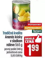 Ananás kúsky v sladkom náleve