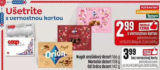 Nugát orosidový dezert, Maraska dezert, Od Srdca dezert