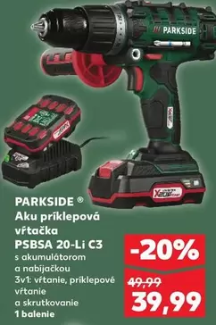 Aku príklepová vŕtačka PSBSA 20-Li C3